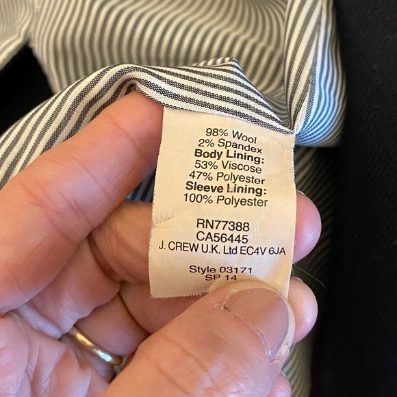 J. Crew Navy Blue Schoolboy Wool Blazer Jacket Sz 0 - Picture 15 of 15